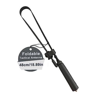Imagem de BAOFENG Antena tática dobrável UV-5R para rádio bidirecional GMRS 48 cm/18,8 polegadas banda dupla VHF UHF SMA-fêmea portátil de longo alcance compatível com BF-F8HP UV-82HP DM-1701 (1 unidade)