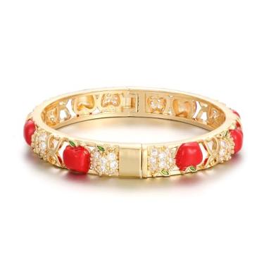 Imagem de Ethlyn Pulseiras coloridas folheadas a ouro para bebês, meninas, presentes de aniversário, Natal, presentes de aniversário para crianças, 4.6, Metal, Sem Pedra Preciosa