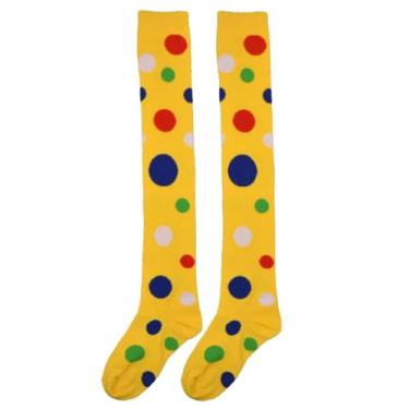 Imagem de 1 Par meias sociais meias senhoras meias de joelho meias para vestido de formatura meias de palhaço cosplay sobre as meias do joelho sobre o joelho meias altas