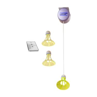 Imagem de Dynwave Ferramenta de autotreinamento de badminton com peteca de badminton, prática automática de jogador único, exercício interno para adultos e crianças, Conjunto de 3 Bolas