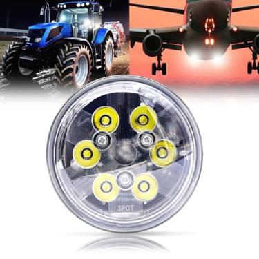 Imagem de LED PAR36 Luz de pouso de aeronaves de grau de aviação branca 11,4 cm LED Par36 farol branco 6000K apto para John Deere trator/aeronave/barco/Offroad (1)