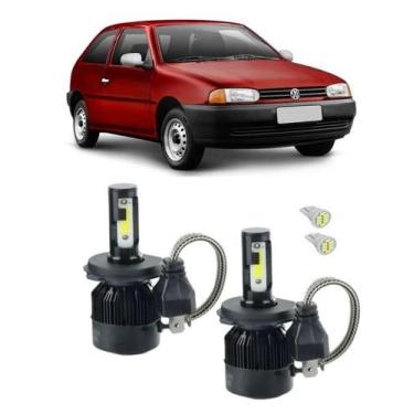 Imagem de Kit Lampadas Super Led Farol Alto E Baixo H4 Volks Gol G2 - tech one v