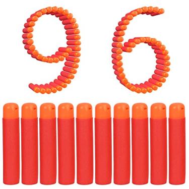 Imagem de lififun Mega Dart Refill Pack 96 Pcs Compatible with Nerf N-Strike Mega Series Blasters, Red