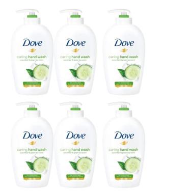Imagem de Dove Sabonete Líquido Para Mãos Caring, Fresh Touch Pepino E Chá Verde, 8,45 Fl Oz (Pacote Com 6)