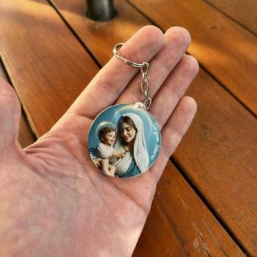 Imagem de Chaveiro religioso em Acrilico modelos Nossa Senhora Aparecida, Jesus 