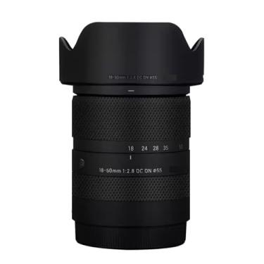 Imagem de Adesivo de lente de câmera para Sigma 18-50 mm F2.8 DC DN adequado para Sony E/Fuji X Mount Camera Coat Wraps Film Protector Vinyl Decal Skin 1:2.8 18-50 2.8 (preto fosco)