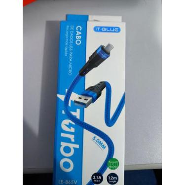 Imagem de Cabo dados Micro USB V8 1.2m turbo - It Blue