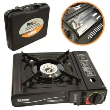 Imagem de Fogareiro Fogao 1 Boca Portatil Camping Preto Bestfer