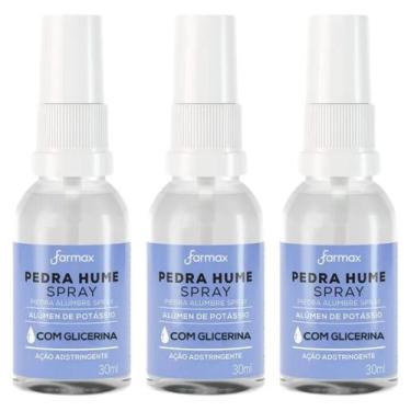 Imagem de Pedra hume spray com glicerina 30ml farmax com 3und