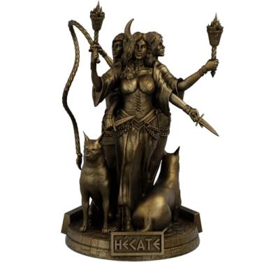 Imagem de Estátua Hecate - Deusa Tríplice - Versão Divina (Cor Ouro Velho)