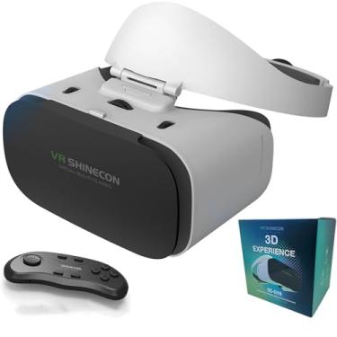 Imagem de Headset VR Telefone Com Controle, Óculos VR 3D TV, Filmes E Videogames, Fone Ouvido Realidade Virtual Para IPhone/telefone Android Compatível De 4,7 A 7,1 Polegadas(B01)