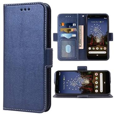 Imagem de Capa de telefone para Google Pixel 3a XL Folio Flip Wallet Case, couro PU, compartimentos para cartão de crédito, proteção de corpo inteiro, suporte, capa protetora para celular para Pixel3aXL Pixle