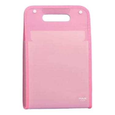 Imagem de Pasta de Arquivo A4 Organizadora de Material Escolar Arquivos Sanfonada(2,Rosa)