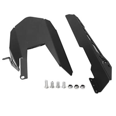 Imagem de Para-lama de pneu de roda traseira de motocicleta, para-lama de roda traseira de motocicleta superfície lisa substituição de liga de alumínio preto para MT‑07 Moto Cage 2015-2017