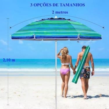 Imagem de Guarda Sol De Praia Gigante 2,40m / 2mts / 1,80 mts Piscina Camping Verão 2024 Ombrelone Grande(2 metros)