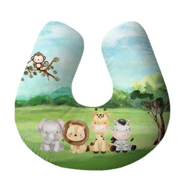 Imagem de Almofada de Amamentação Ergonômica para Bebê e Mamãe Antialérgica – Suporte para Amamentar com Conforto – Safari 02