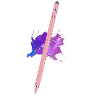 Imagem de Caneta Stylus para tela sensível ao toque, Kenkor recarregável, digital, ponta fina, caneta Stylus para iPhone/Android/Apple iPad Pro/Air/Mini/Samsung/Celular/Tablet Desenho e Escrita - Rosa
