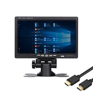Imagem de Yasoca Monitor De 7 Polegadas Hdmi - Tela Lcd Tft Hd 1024X600 Com Entrada Av Vga E Alto-Falante Integrado Para Raspberry Pi 3 Modelo B+ 3B Cctv Computador Pc Dvr Carro