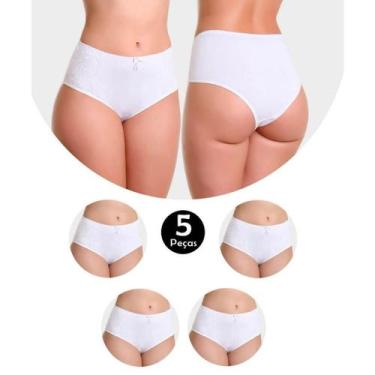 Imagem de Kit 5 Calcinha tanga IMI Lingerie calça calçola Cós Alto Cintura Alta 
