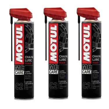 Imagem de Lubrificante Motul C2 Chain Lub Road - 0,4L -Uso Ate 600Cc - 3 Unidades -
