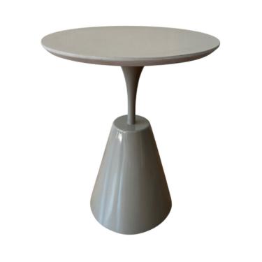 Imagem de Mesa Lateral Cone Masp Redonda 40 Cm Tampo Cinza Base Cinza Cor Cinza