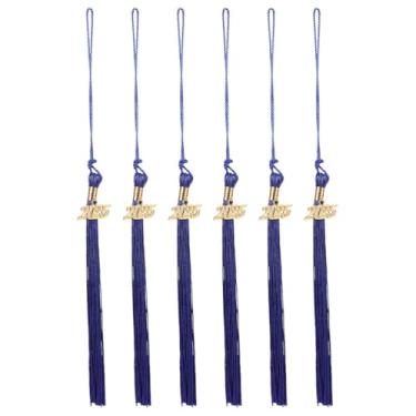 Imagem de Borla de graduação: 6 peças de enfeite de formatura 2025 para enfeite de chapéu de graduação - para acessórios de cerimônias de pós-graduação de 2025