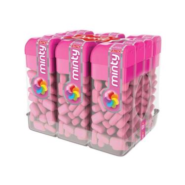 Imagem de Bala Pastilha Mini Minty Tutti Frutti Tipo Tic Tac C/ 12u