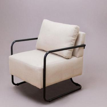 Imagem de Poltrona Luma Tecido em Linho Nordeste Flex - Flex Estofados, Bege