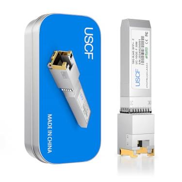 Imagem de Uscf Transceptor SFP+ RJ45 de 10 GB, módulo Ethernet de cobre SFP+ 10GBase-T, suporta velocidades 10G/5G/2,5G/1G, compatível com Cisco, Ubiquiti, UniFi, Meraki, MikroTik, Supermicro, até 30 m