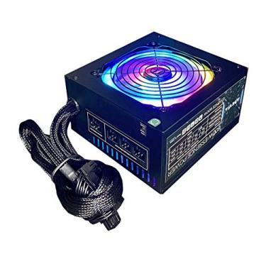 Imagem de Apevia Fonte De Alimentação Semimodular Para Jogos Atx-Es600-Rgb Essence 600W Atx Com Ventoinha Rgb 120 Mm Controle Térmico Automático, Interruptor 115/230V, Todas As Proteções