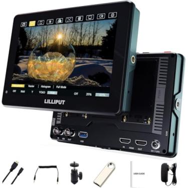 Imagem de Senkut Lilliput Ht7S 7" Câmera Monitor Ultra Brilho 2000 Nits 3G Sdi 60Hz Hdmi 2.0 Tela Sensível Ao Toque 1920 * 1200 3D-Lut Legível Sob Luz Solar Externa Posicionamento De Bateria Dupla Com Adaptad