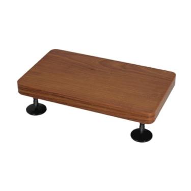 Imagem de AsrMyjcx Suporte de mesa de madeira para alto-falantes, suporte de mesa para alto-falantes de áudio para monitores de estúdio de estante, Yellow S