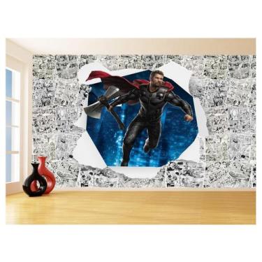 Imagem de Papel De Parede 3D Heróis Página Quadrinhos Hq 3,5M Nhma197 - Você Dec