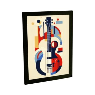 Imagem de Quadro Decorativo Violão Ilustração Vetor Instrumento Musical Decoração Poster Quarto Sala