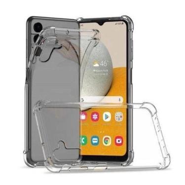 Imagem de Kit Capa Capinha Transparente + Pelicula Fosca Para Samsung Galaxy A04
