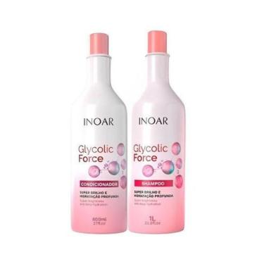 Imagem de Inoar Kit Glycolic Force Shampoo 1L Condicionador 800ml