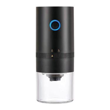 Imagem de Moedor de Café Elétrico Ajustável Portátil Triturador De Grãos Café Automático Recarregável Usb Regulagem De Moagem (Preto)