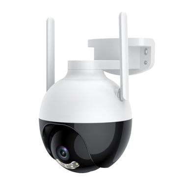 Imagem de CIADAZ Câmera PTZ WiFi externa Câmera IP WiFi sem fio de 4MP Sistema de segurança doméstica com visão 360 ° Visão noturna em cores Áudio bidirecional Detecção de movimento Alerta de atividade Acesso r