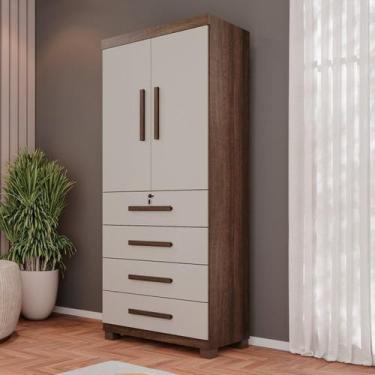 Imagem de Guarda-roupa 2 Portas 4 Gavetas Ilhéus Espresso Móveis