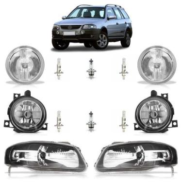 Imagem de Par Farol+Par Farol Milha+Par Milha Superior+Lâmpadas H3 e H4 Parati S