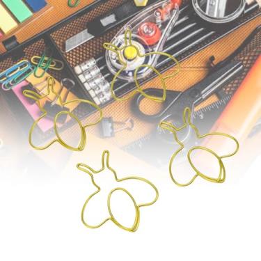 Imagem de HEEPDD Clipes de Papel de Abelha de Desenho Animado 80pcs Fofos Formados Em Forma de Clipes Clipes de Clipes para Material Escolar de Escritório Com Caixa Transparente para Professores (Ouro)