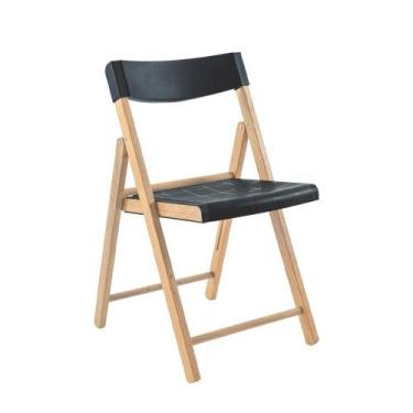 Imagem de Cadeira De Madeira Dobravel Potenza Preto (13920050) - Tramontina