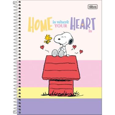Imagem de Tilibra - Caderno Espiral Capa Dura Universitário 1 Matéria Snoopy 80 Folhas - Home Is Where Your Heart Is