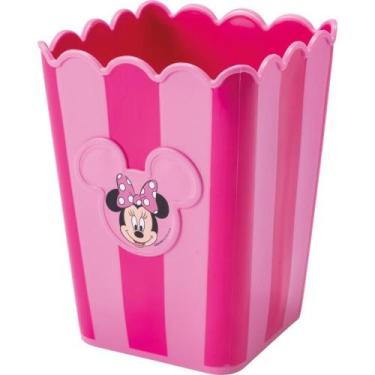 Imagem de Balde para Pipoca Minnie Quadrado Rosa 1,5 Litros - Plasutil