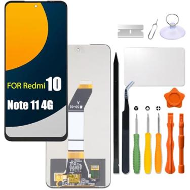 Imagem de Substituição para Redmi 10 | Note 11 Tela LCD 4G para redmi 21121119SC | 21061119AG | 21061119DG | 21061119AL LCD Touch Screen Display Painel Digitalizador Assembléia com kit de reparo