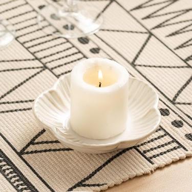 Imagem de Suporte de vela de pilar de cerâmica, bandeja de vela para incenso, suporte Palo Santo, suporte de vela tealight, suporte de vela para exibição de decoração de casa, festas de casamento de Natal de