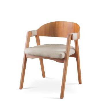 Imagem de Cadeira para Sala de Jantar 80cm X 60cm Luna Bege/Marrom