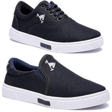 Imagem de Kit dois Tênis Sapatenis Masculino Infantil Casual Polo Joy (Preto/Preto, BR, Criança de 9 a 12 anos, Numérico, 32)