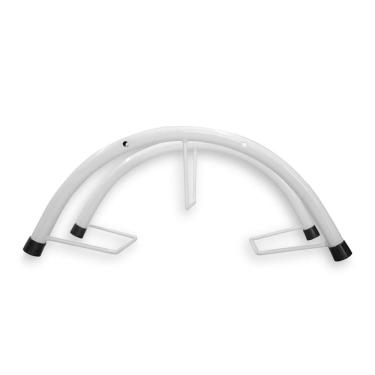 Imagem de Suporte Enrolador Mangueira Meia Lua Reforçado Ferro Branco