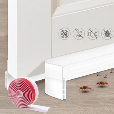 Imagem de Kilobey Protetor De Corrente Ar Premium Para A Parte Inferior Da Porta, 2" Largura X 78" Comprimento. Bloqueador Insetos Sob Ruído E Luz, Varre Portas Externas Internas, Tira Ideal Manter O Frio Do